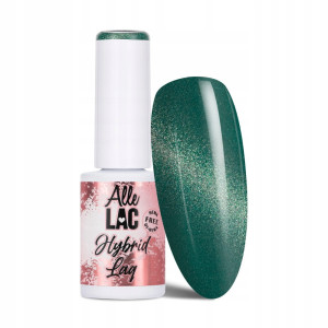 AlleLac Hybrid Lag Gel Polish Cat Eye Green Magnetyczny lakier do paznokci z efektem kociego oka HEMA/Di-HEMA Free 6g