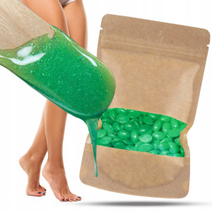 ItalWax Top Line Emerald Synthetic Film Wax Wosk twardy syntetyczny (hipoalergiczny) do depilacji bezpaskowej skóry wrażliwej 100g (opakowanie eko)