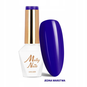 Molly Nails Lakier Hybrydowy Neonowy Kobaltowy 288 Cobalt Storm 8g – kolekcja Vivid Vibes HEMA Free lato