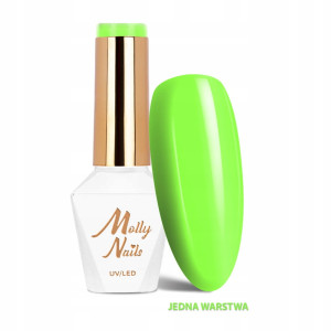 Molly Nails Lakier Hybrydowy Neonowy Żółto-Zielony 282 Toxic Lime 8g – kolekcja Vivid Vibes HEMA Free lato