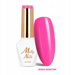 Molly Nails Lakier Hybrydowy Różowy Pastelowy 295 Pink Kiss 8g – kolekcja Sorbet HEMA Free wiosna
