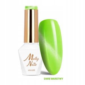 Lakier hybrydowy Cat Eye Pastel Molly Nails 270 Lime zielony 8 g