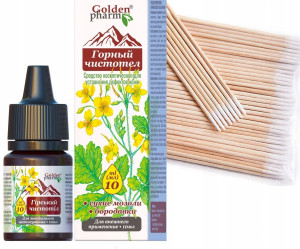 Glistnik Górski Jaskółcze Ziele płyn na modzele 10ml zestaw