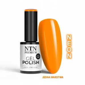NTN Premium Lakier Hybrydowy do Paznokci 533 Neon Orange pomarańczowy neonowy na lato 5g