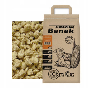 Super Benek Standard Żwirek kukurydziany zbrylający Naturalny do kuwety dla kota 5L