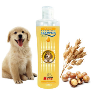 Super Beno Premium Łagodny Szampon dla Szczeniąt Owies Macadamia 250ml