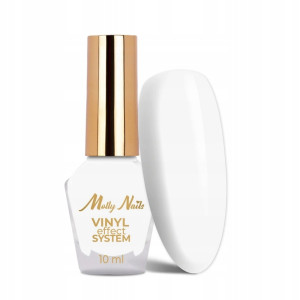 Molly Nails Winylowy Lakier Klasyczny Biały White Vinyl Effect 10ml