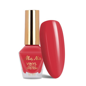 Molly Nails Winylowy Lakier Klasyczny Koralowy Coral Vinyl Effect 10ml