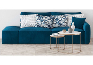 Lewa sofa modułowa z pufą rozkładana Vinci 2