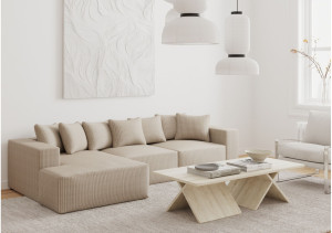 Lewy narożnik w stylu loft rozkładany ZEN