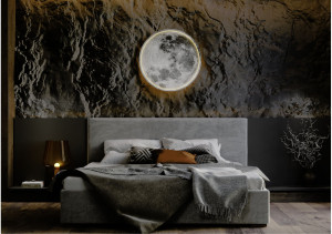 Łóżko tapicerowane MOON 160x200cm zagłówek gładki