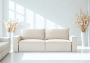 Mała loftowa sofa rozkładana SENS 2 szew angielski