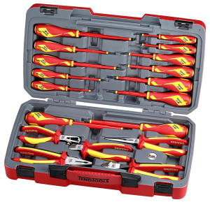 Zestaw szczypiec wkrętaków Tengtools do prac pod napięciem 1000 V - 18 elementów