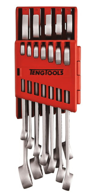 Zestaw Kluczy Płasko Oczkowych Antypoślizgowych - 12 szt TengTools 8512A