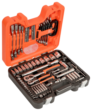 Bahco - Zestaw nasadek 1/4 " i 1/2 " + klucze płasko-oczkowe. 91 elementów  S910