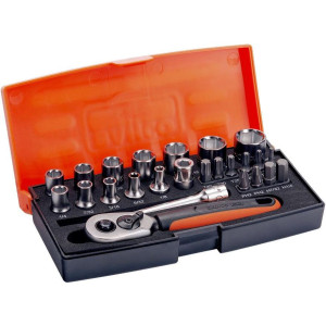 Bahco - Zestaw nasadek 1/4 " 25 elementów w wymiarach calowych SL25AF