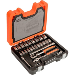 Bahco - Zestaw nasadek 1/2 " + klucze płasko-oczkowe. 40 elementów S400