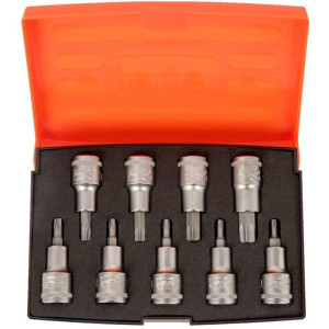 Bahco - Zestaw nasadek 1/2 " z bitami TORX® - 9 szt.  S9TORX