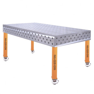 Stół Spawalniczy Spartus Ferros 3D 2000 x 1000 fi 28 - blat 25 mm Nogi z kółkami 550 mm