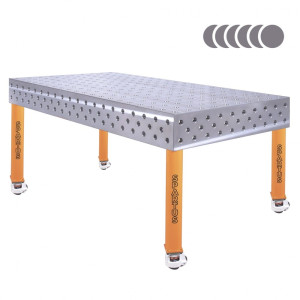 Stół Spawalniczy Spartus HERMES 3D 2000 x 1000 fi 28 - blat 25 mm Nogi z kółkami 550 mm