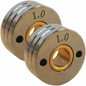 Rolka podajnika drutu 30 mm 1.0 - 1.2 V do Stali 30 x 10 x 12 mm migomat  MIG MAG (2 sztuki) 1,0 - 1,2