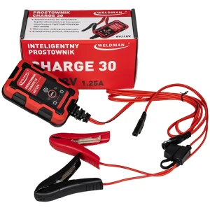 Prostownik Samochodowy Weldman CHARGE 30 LCD 6/12V - WET MF CA EFB GEL AGM