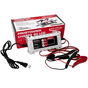 Prostownik Samochodowy Weldman CHARGE 80 LCD 6/12/24V - WET MF CA EFB GEL AGM LiFePO4