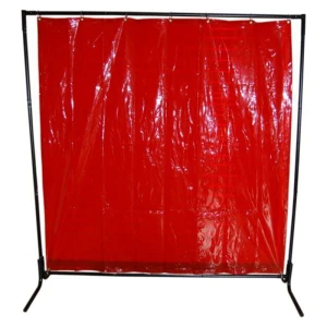 Zasłona Spawalnicza Lamelowa Ze Stelażem Magnum SP-FC46PF-R 120 x 180 cm Czerwona