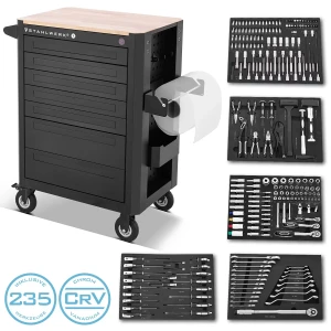 Szafka narzędziowa Stahlwerk CROW - 235 narzędzi | 7 szuflad Wózek warsztatowy