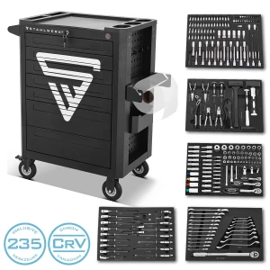 Szafka narzędziowa Stahlwerk SHARK - 235 narzędzi | 7 szuflad Wózek warsztatowy