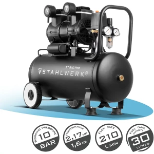 Kompresor bezolejowy Stahlwerk ST-310 Pro - 10 bar | 2,1 KM | 1,6 kW | 30 l