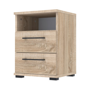 Szafka nocna NOX-D2 40×36×54 cm ze schowkiem i szufladami D2N1 SONOMA