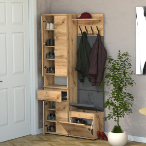 Garderoba 100x36cm Supra50 VB50 4 Panele WP50 D1N1 Dąb Wotan