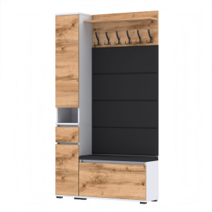 Garderoba 110x30D1N1 Supra30 VB80 4 Panele WP80 BIAŁY WOTAN