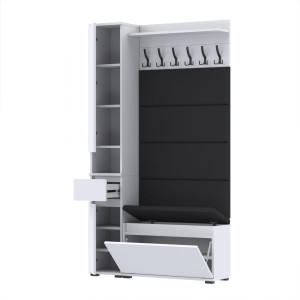 Garderoba 110x36D1N1 Supra30 VB80 4 Panele WP80 BIAŁY