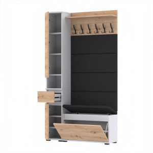Garderoba 110x36D1N1 Supra30 VB80 4 Panele WP80 BIAŁY ARTISAN