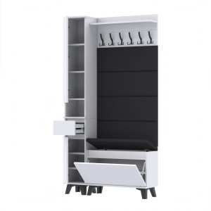 Garderoba 110x36D1N2 Supra30 VB80 4 Panele WP80 BIAŁY