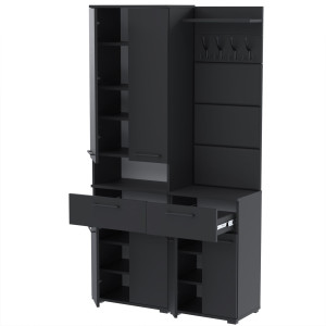 Garderoba 110x30D2N1 SUPRA60 TRES50 3PAN-WP50 CZARNY