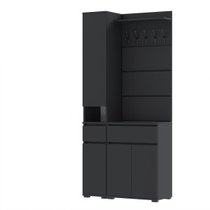 Garderoba 90x30D1N1 Supra30Tres60 3PAN WP60 CZARNY