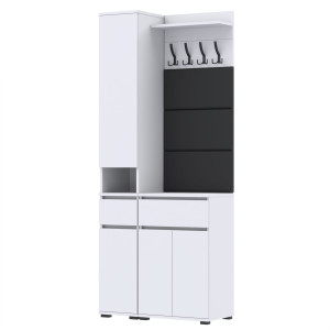 Garderoba 80x36D1N1 Supra30Tres50 3PAN WP50 BIAŁY