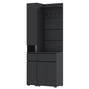 Garderoba 80x36D1N1 Supra30Tres50 3PAN WP50 CZARNY