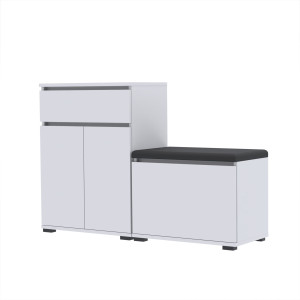 Zestaw VB50x30 Tres50x30 D1N1 szafka na buty siedzisko BIAŁY