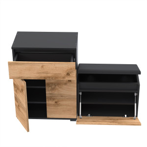 Zestaw VB50x36 Tres50x36 D1N1 szafka na buty siedzisko CZARNY WOTAN