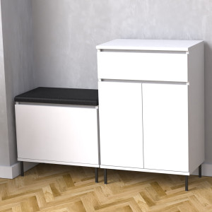Zestaw VB50x36 Tres50x36 D1N3 szafka na buty siedzisko BIAŁY