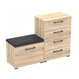 Zestaw 100x30 D2N1 Altus szafka na buty z siedziskiem SONOMA