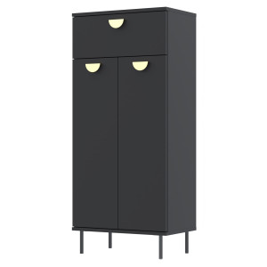 Komoda Bones 60x30D4N3 CZARNY
