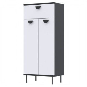 Komoda Bones 50x36D4N3 CZARNY BIAŁY