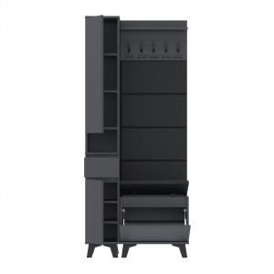 Garderoba 90x36D1N2 SUPRA30 VB-4PAN-WP60 CZARNY