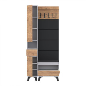 Garderoba 90x36D1N2 SUPRA30 VB-4PAN-WP60 BIAŁY LANCELOT