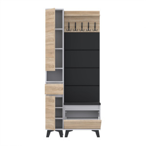 Garderoba 90x36D1N2 SUPRA30 VB-4PAN-WP60 BIAŁY SONOMA
